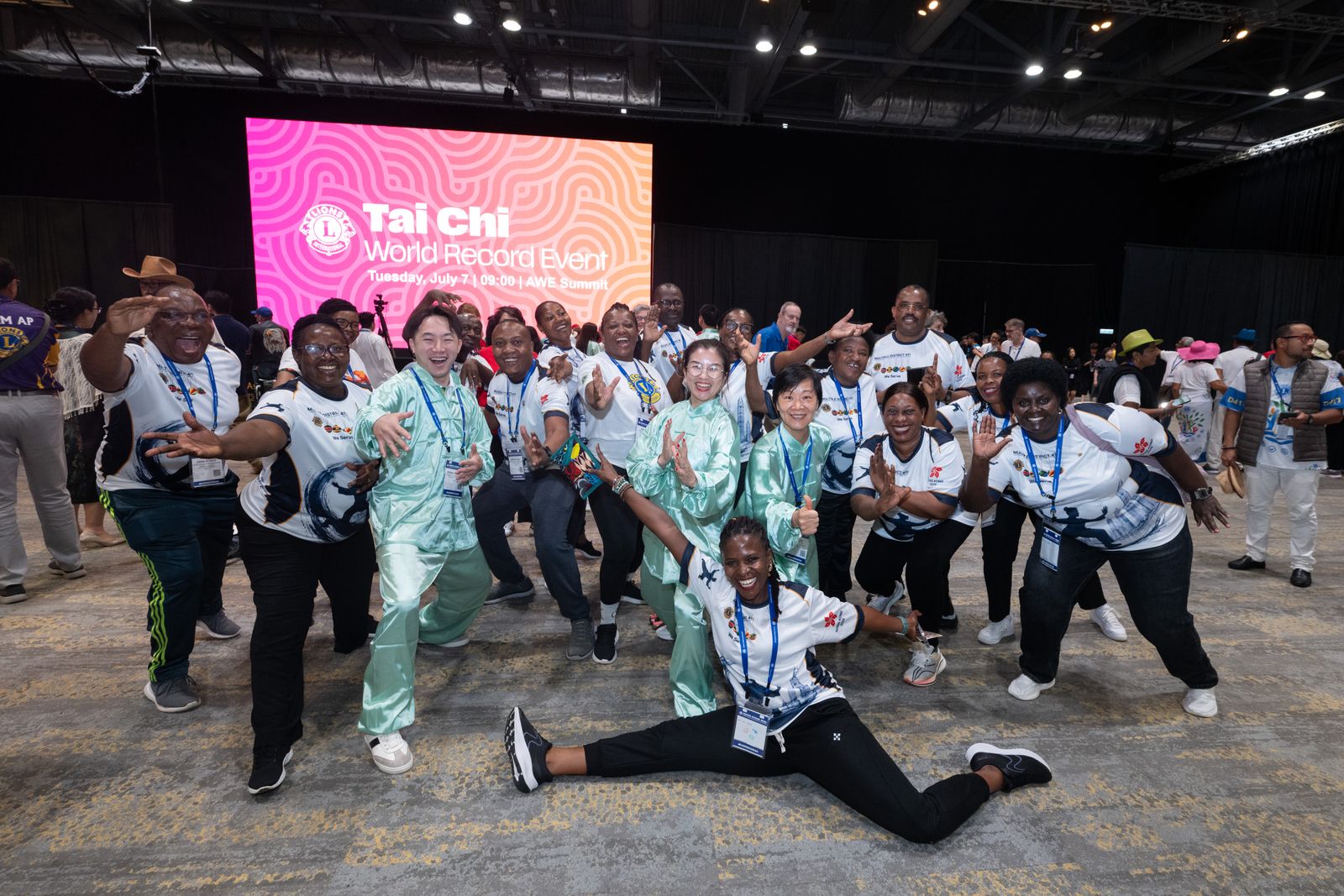 A 4,000-participant Lions Club Tai Chi event set a world record for the largest gathering with participants from six continents. - 5